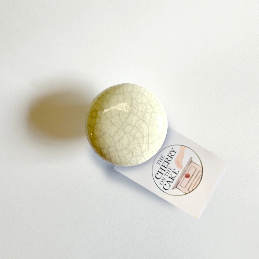 Pomello “Bottone craquele bianco"