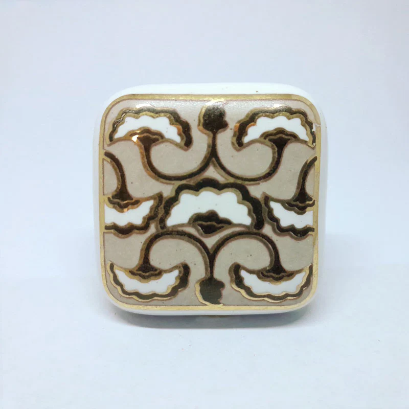 Pomello in ceramica “Fantasia Orientale Nera"