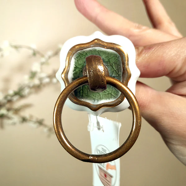 Pomello in ceramica “Batti-cassetto Verde " - Image 3
