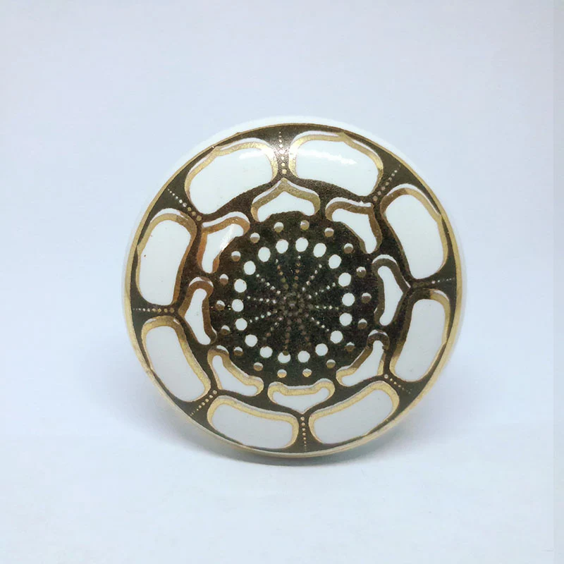 Pomello in ceramica “Mandala Nero"