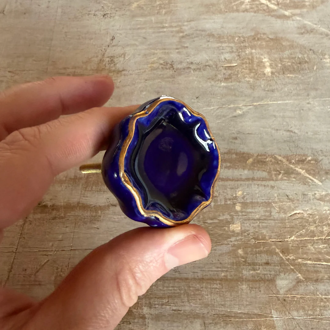Pomello in ceramica “Tulipano blu” - Image 2