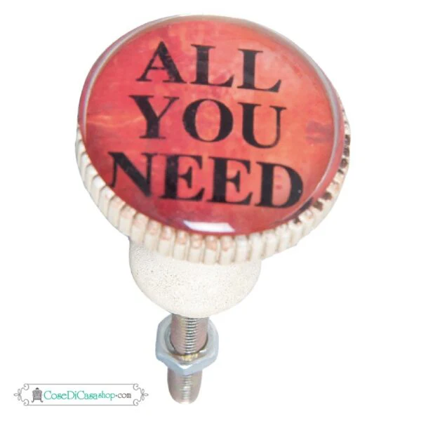 Pomello in ferro e vetro "All You Need" 3 cm - Image 2