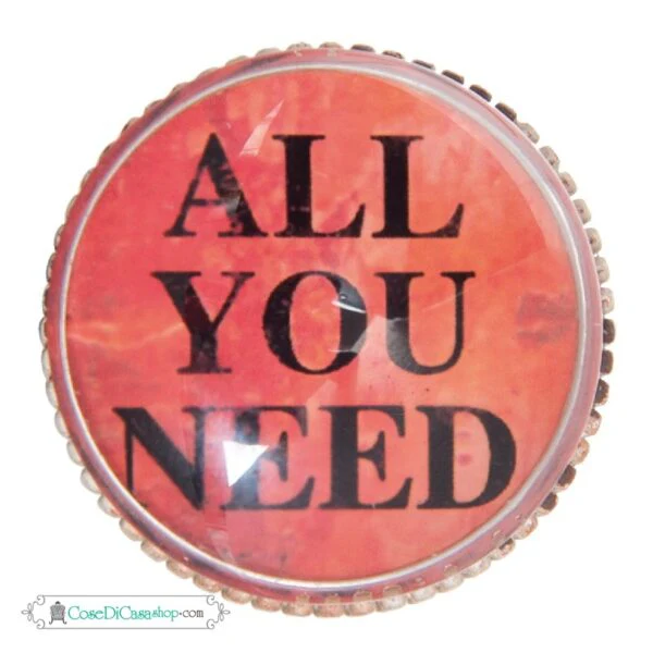 Pomello in ferro e vetro "All You Need" 3 cm - Image 3