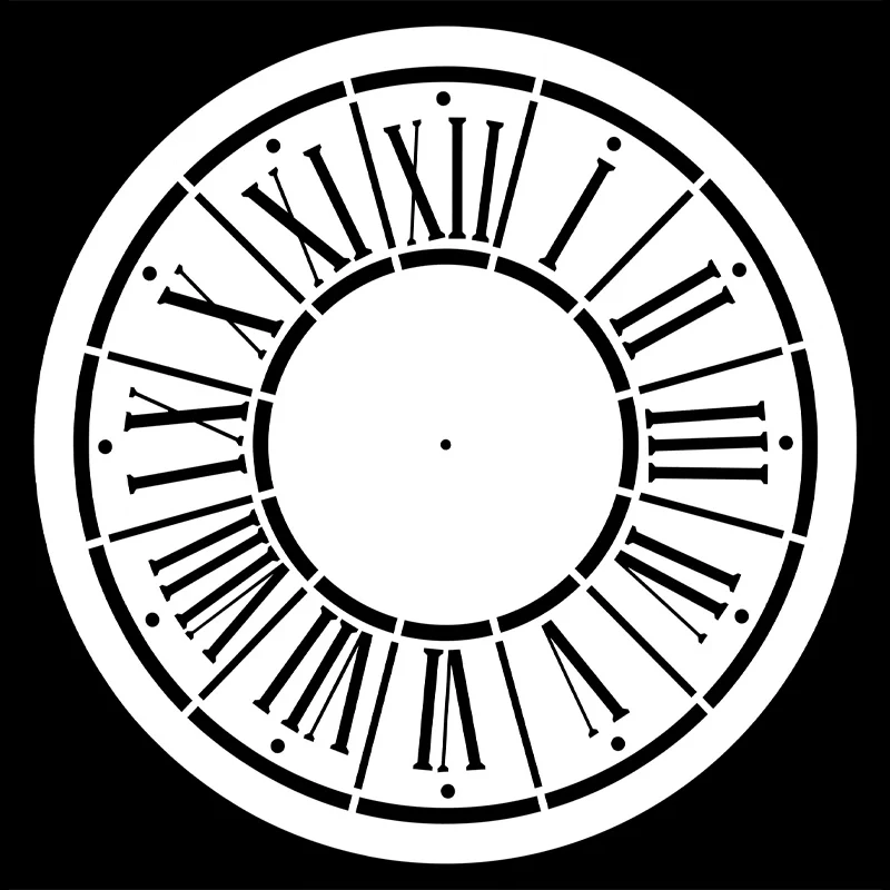 Posh Chalk Stencil "Posh O’Clock" 80x80cm WoodUbend