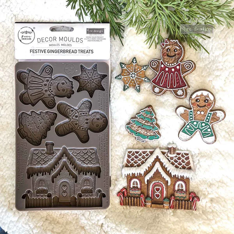Redesign Decor Moulds "Festive Gingerbread Treats" 12,7 × 20,3 cm - Image 3