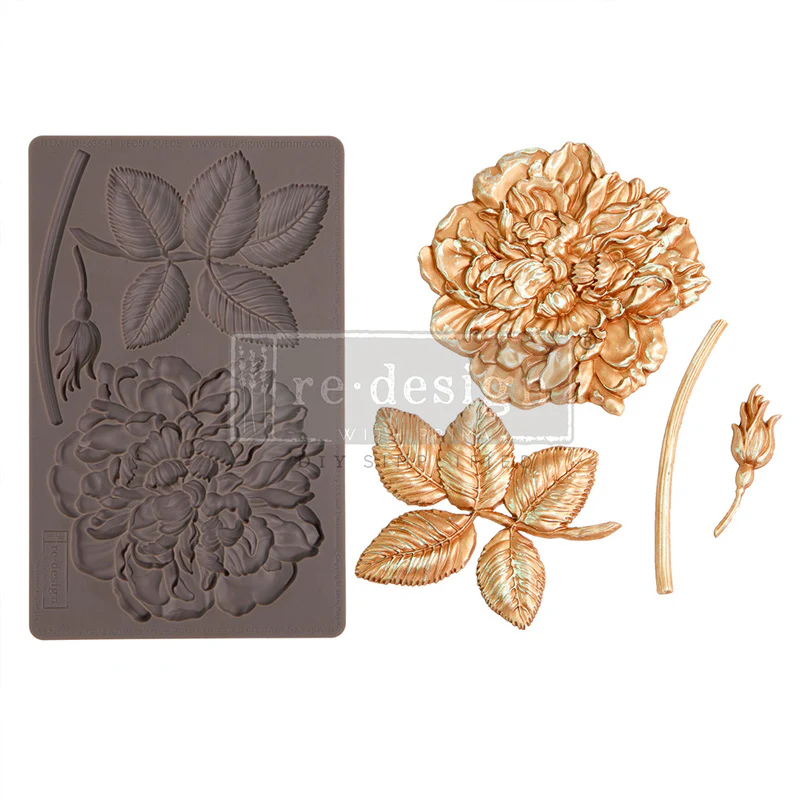 Redesign Decor Moulds "Peony Suede" 12,7 x 20,3 cm