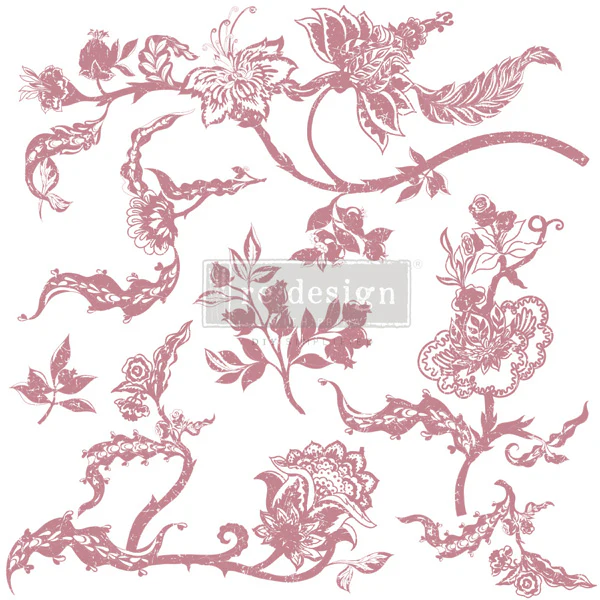 Redesign Decor Stamp "DISTRESSED FLORAL PRINTS" 30,5 x 30,5 cm