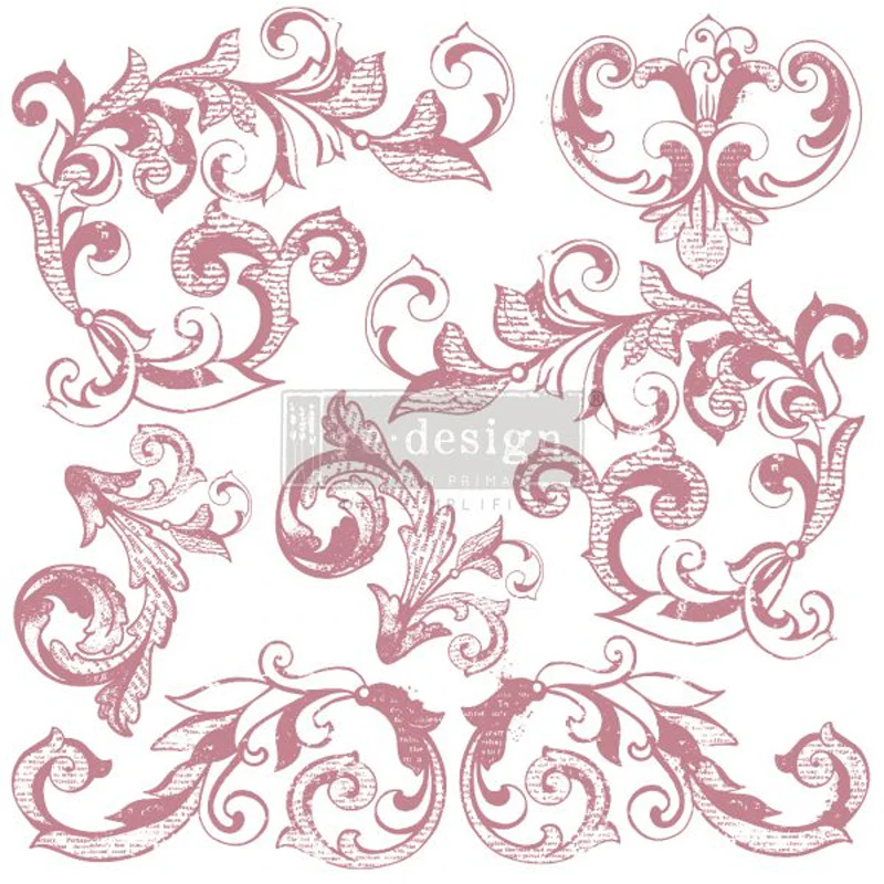 Redesign Decor Stamp "ELEGANT SCROLLS" 30,5 x 30,5 cm