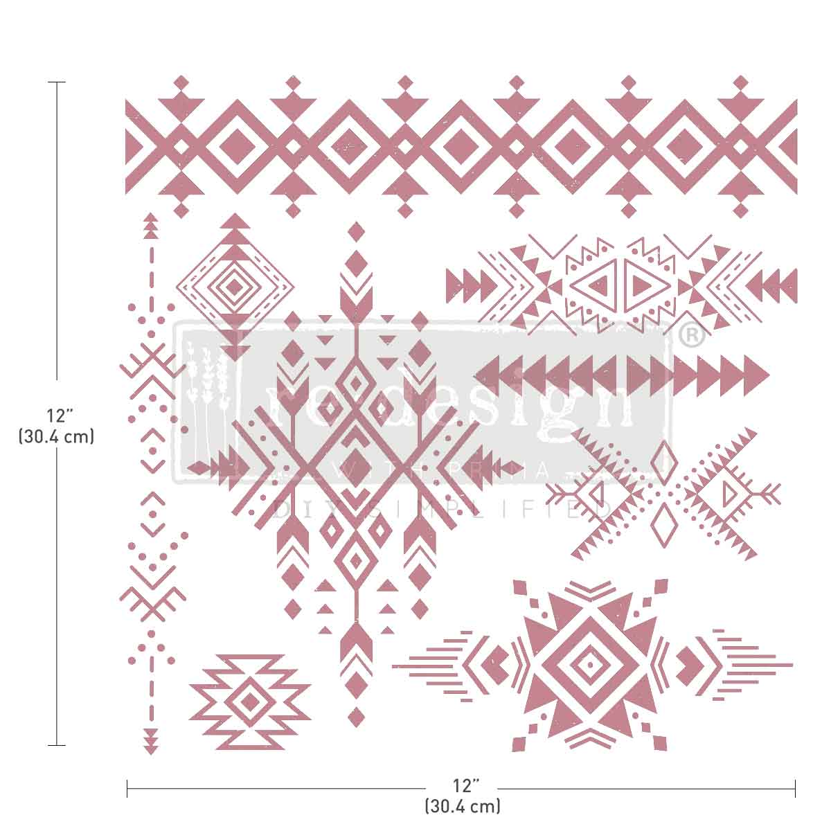 Redesign Decor Stamp "Tribal Prints" 30,5 x 30,5 cm
