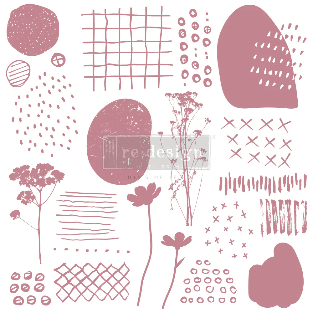 Redesign Decor stamps "ABSTRACT SCRIBBLES"” 30,4x30,4 cm