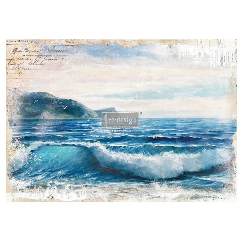 Redesign Decor Transfers "BLUE WAVE" 61 x 89 cm