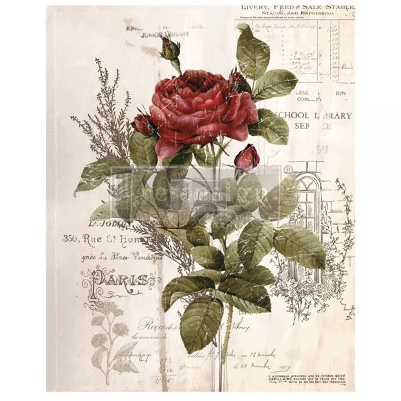 Redesign Decor Transfers "BOTANICAL ROSE" 61 x 76 cm