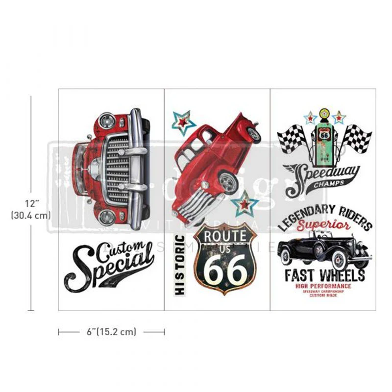 Redesign Decor Transfers “CLASSIC RIDES” 21,5x28 cm