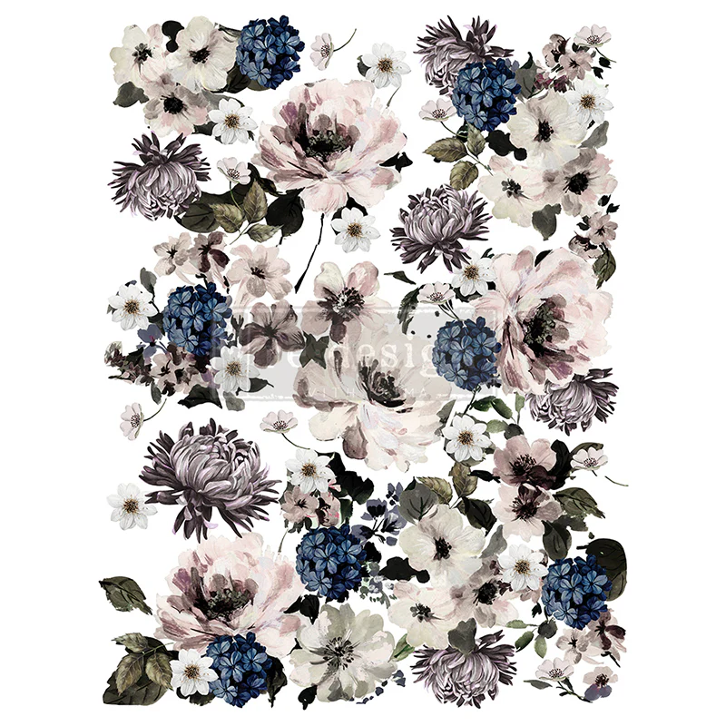 Redesign Decor Transfers "DARK FLORAL" 61 x 89 cm