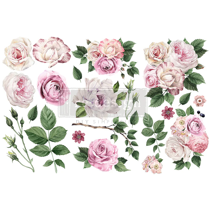 Redesign Decor Transfers "DELICATE ROSES" 15 x 30,5 cm