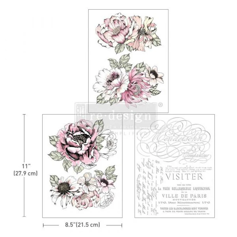 Redesign Decor Transfers “DESERT ROSE” 21,5x28 cm