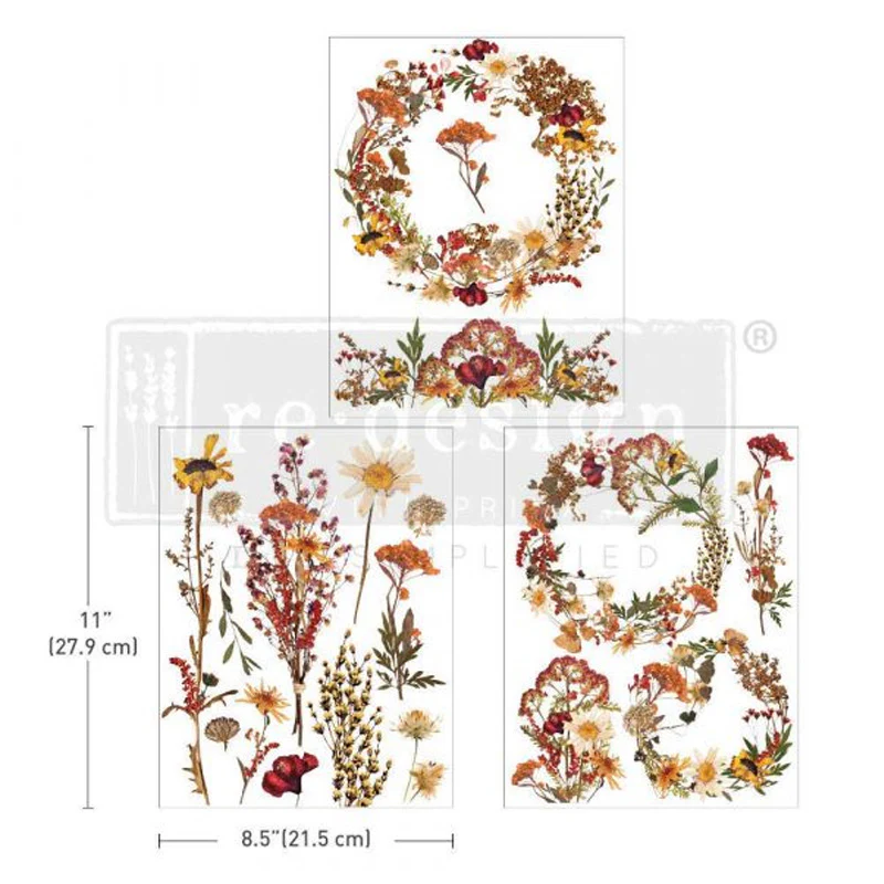 Redesign Decor Transfers “DRIED WILDFLOWERS” 21,5x28 cm