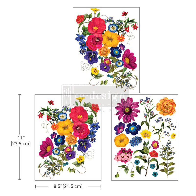 Redesign Decor Transfers “FLORAL KISS” 21,5x28 cm