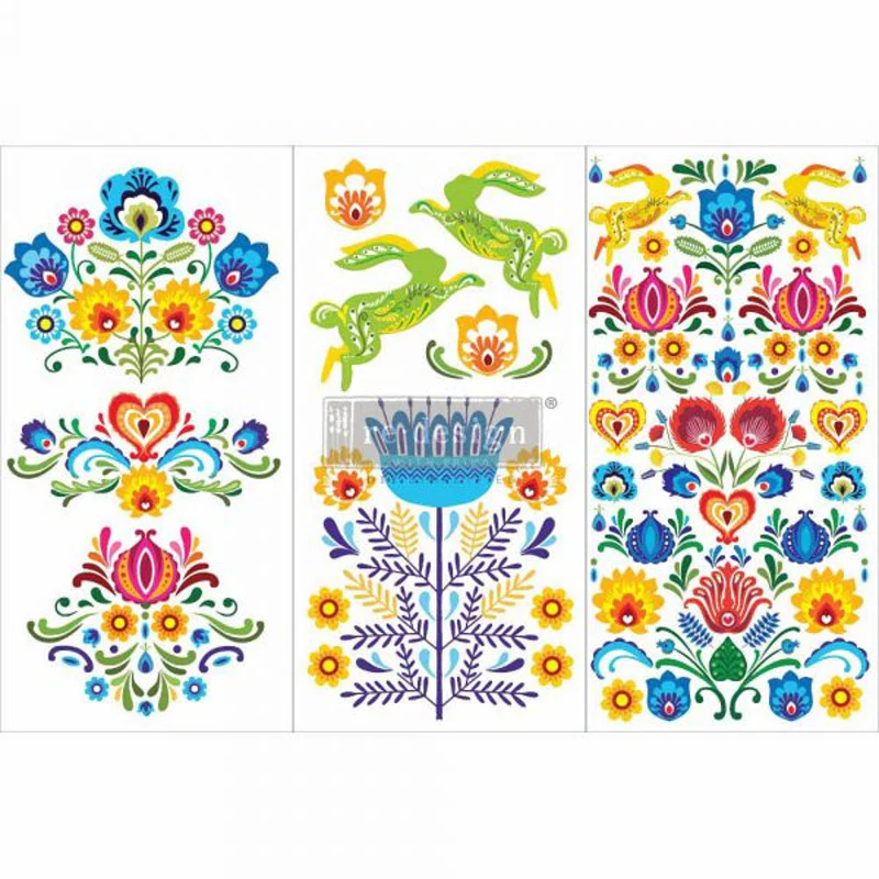 Redesign Decor Transfers "FLORAL POLISH" 15 x 30,5 cm