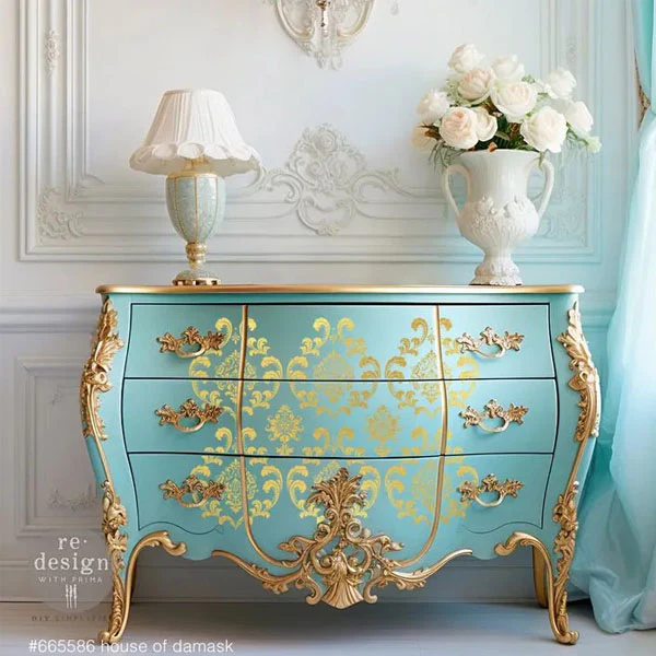 Redesign Decor Transfers Gold Foil Kacha “HOUSE OF DAMASK” 45x61 cm - Image 2