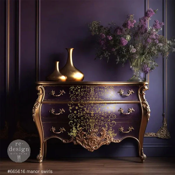 Redesign Decor Transfers Gold Foil Kacha “MANOR SWIRLS” 45x61 cm - Image 3