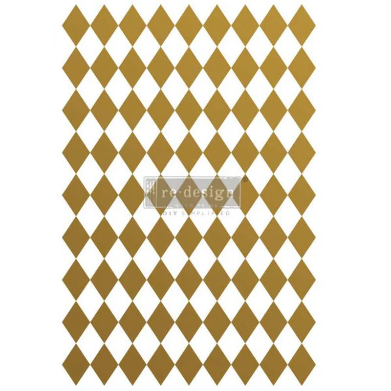 Redesign Decor Transfers "GOLD HARLEQUIN" 61x89 cm