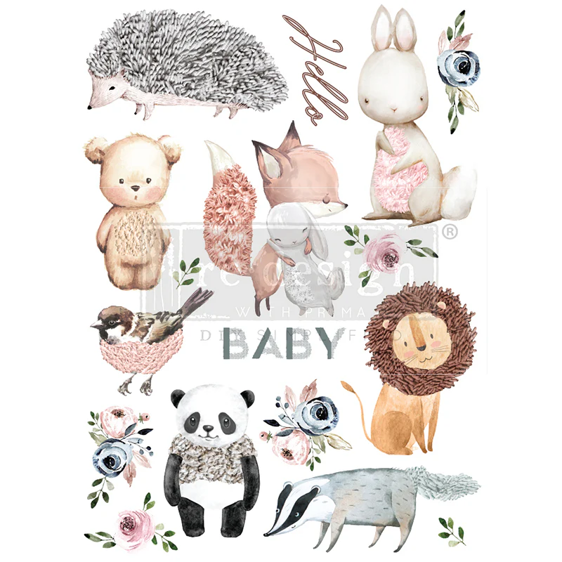 Redesign Decor Transfers "HELLO BABY" 56 x 76 cm