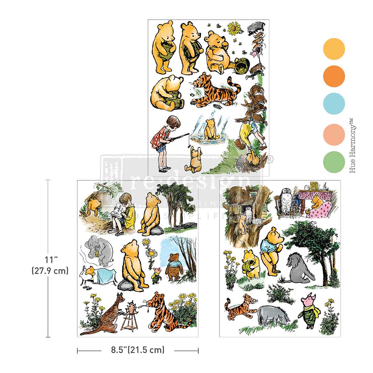 Redesign Decor Transfers – "Honeyfern Hollow" 21,5x28 cm 3 fogli