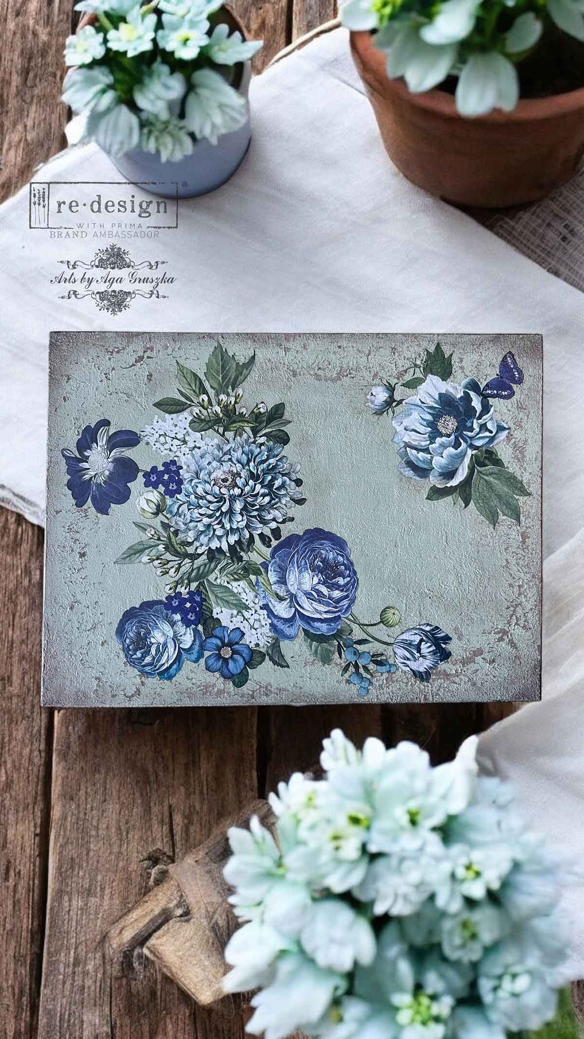 Redesign Decor Transfers "Indigo Petals" 15 x 30,5 cm - Image 4