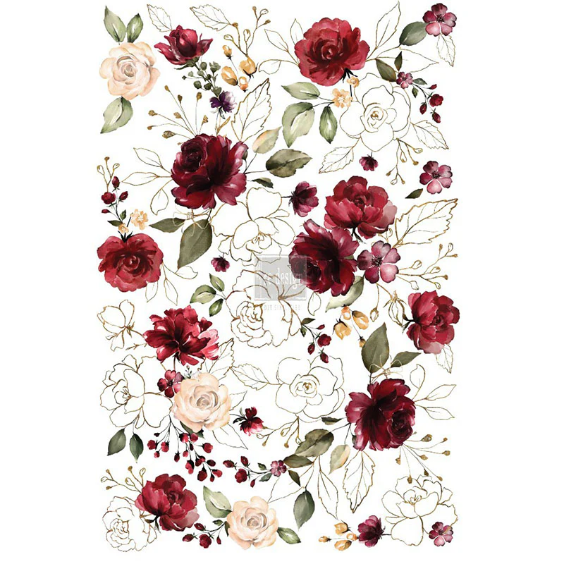 Redesign Decor Transfers "MIDNIGHT FLORAL" 56 x 84 cm