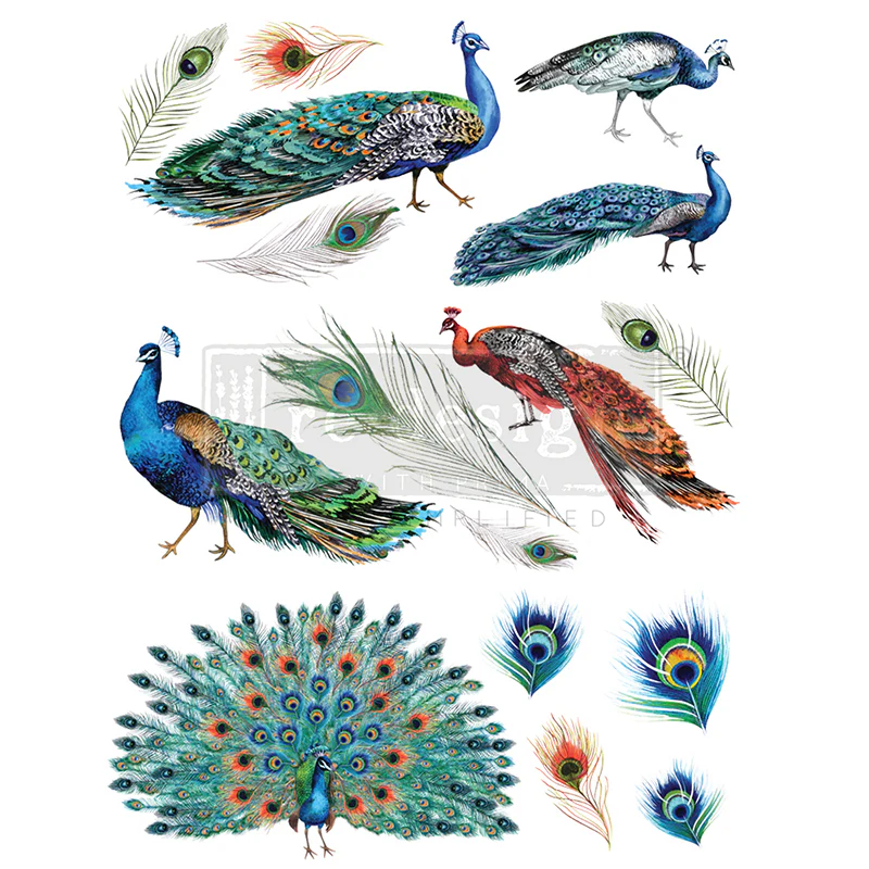 Redesign Decor Transfers "PEACOCK DREAMS" 61 x 81 cm
