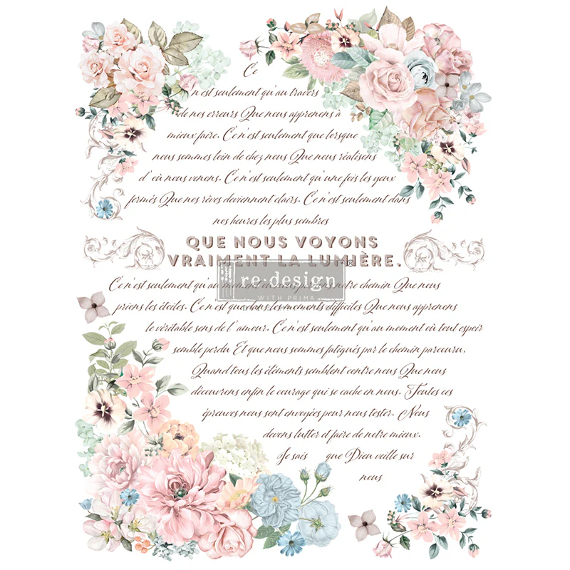 Redesign Decor Transfers "PURE LIGHT FLORAL" 61 x 89 cm