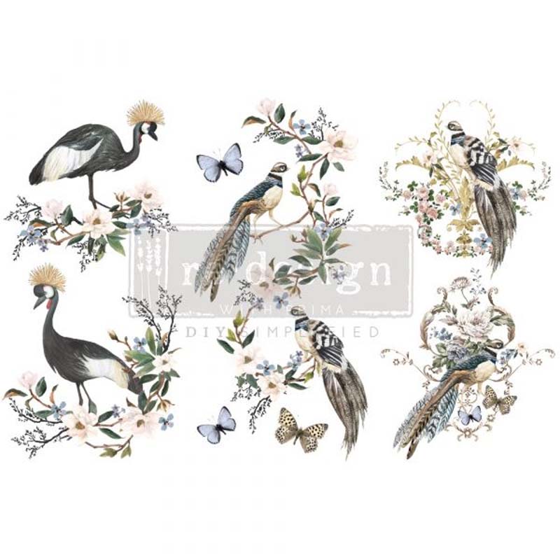 Redesign Decor Transfers “RARE BIRDS” 15 x 30,5 cm