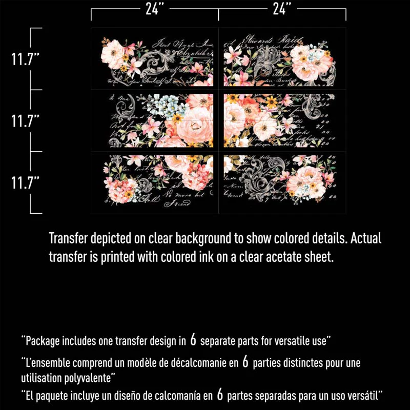 Redesign Decor Transfers “ROSE CELEBRATION” 112 x 76 cm - Image 5