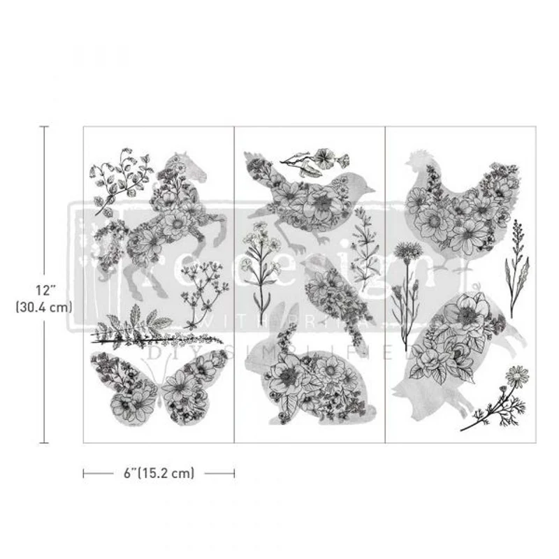Redesign Decor Transfers “SCRIBBLED ANIMALS” 21,5x28 cm