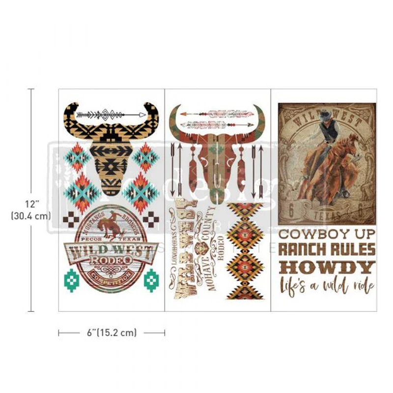 Redesign Decor Transfers “WILD WEST” 21,5x28 cm