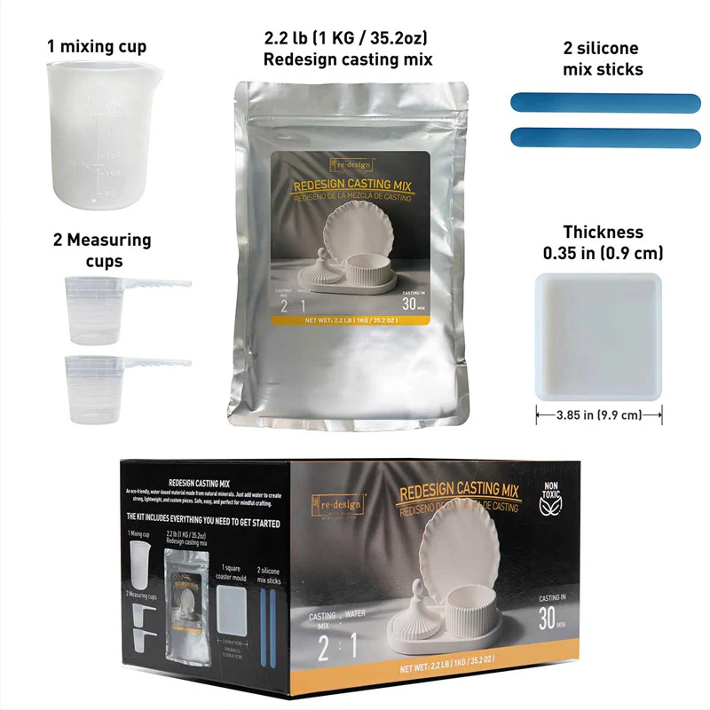 Redesign Set manufatti "Casting Mix Kit" Effetto Gesso