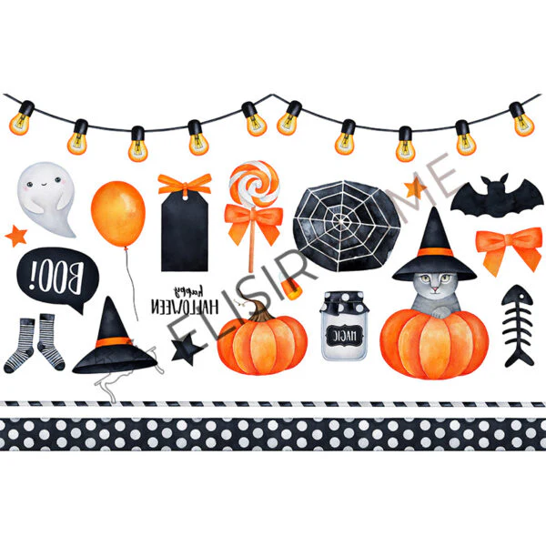 Stampa Trasferibile “AUTUNNO, HAPPY HALLOWEEN” 28×40 cm - Image 2