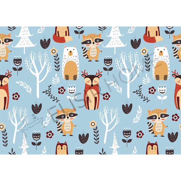 Stampa Trasferibile "BABY, LIGHTBLUE FOREST" 28x40 cm - Image 2