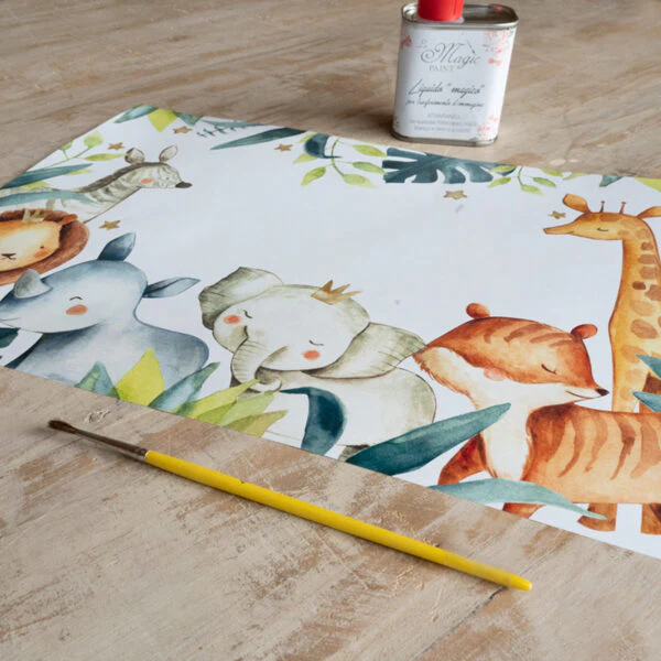 Stampa Trasferibile "BABY, SWEET SAVANA" 28x40 cm