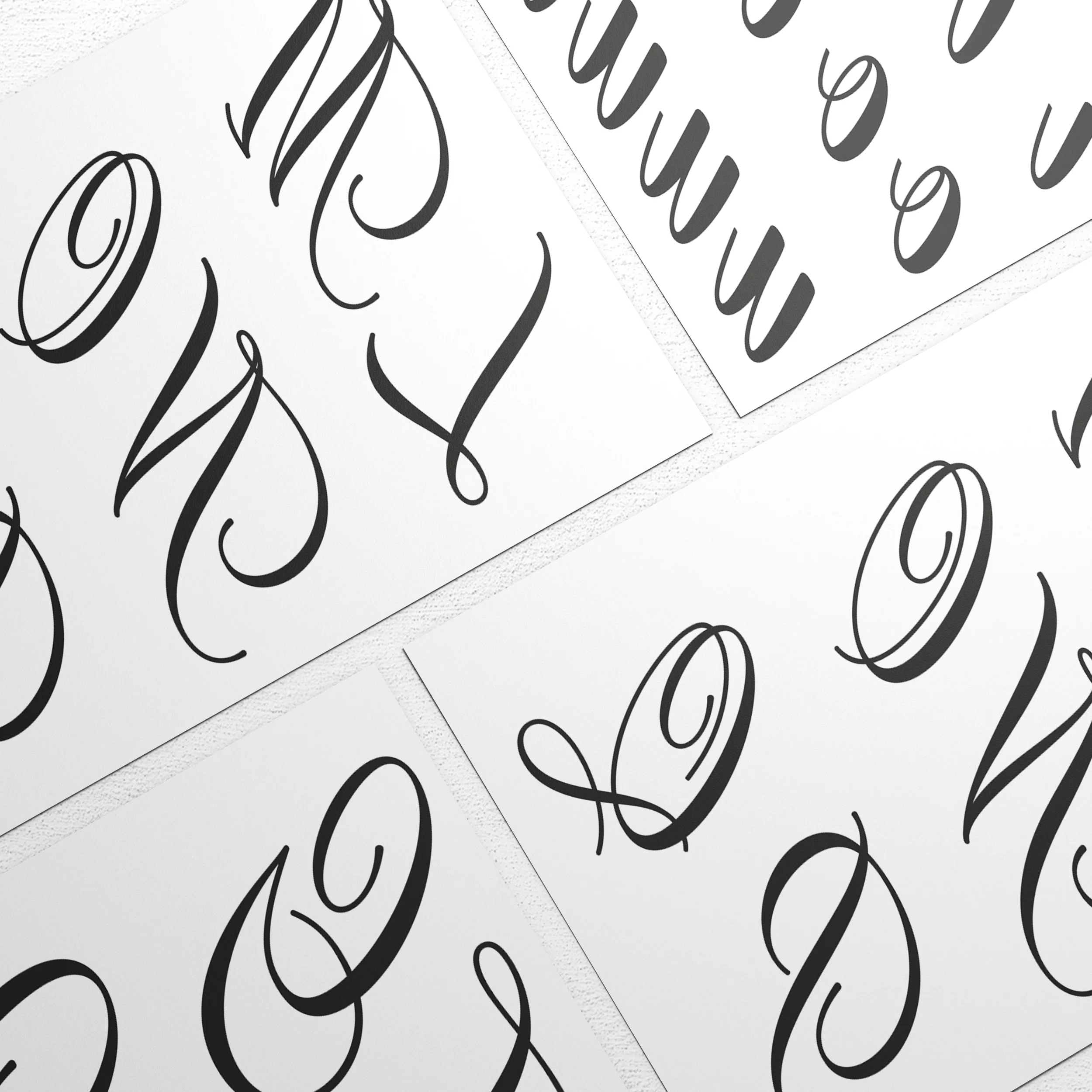 Stampa Trasferibile “LETTERE DELL'ALFABETO FONT CALLIGRAPHIC” 28×42 cm - Image 2