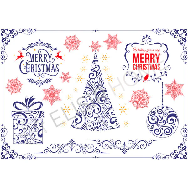 Stampa Trasferibile "NATALE, Blue Christmas" 28x40 cm - Image 2