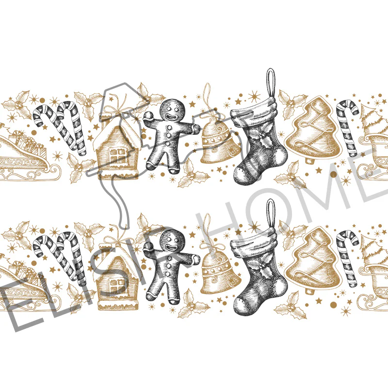 Stampa Trasferibile "NATALE, Bordo delle Feste" 28x40 cm - Image 2