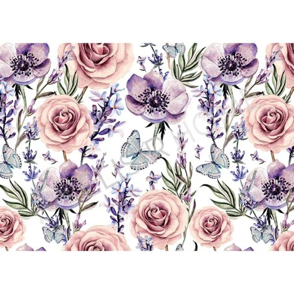 Stampa Trasferibile "PRIMAVERA, FLOWER PATTERN" 28X40 cm - Image 2