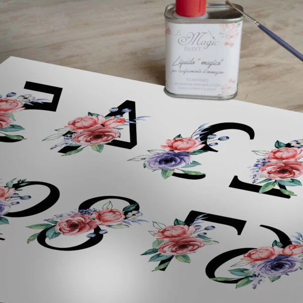 Stampa Trasferibile “SCRIPT, NUMBER” 28×40 cm