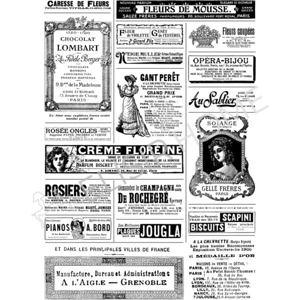 Stampa Trasferibile "VINTAGE, NEWS PAPER" 28x40 cm - Image 2