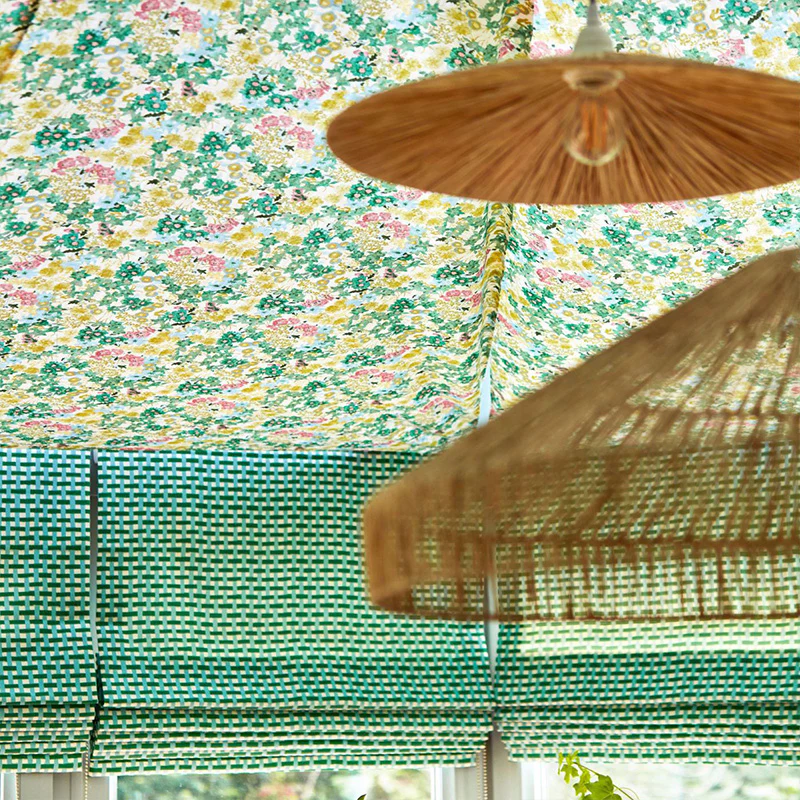 TESSUTO "BASKET WEAVE EMERALD/AQUAMARINE" - HARLEQUIN - Image 2