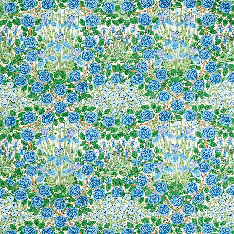 TESSUTO "CAMPANULA PEACOCK/OPAL" - Morris & Co. - Sanderson