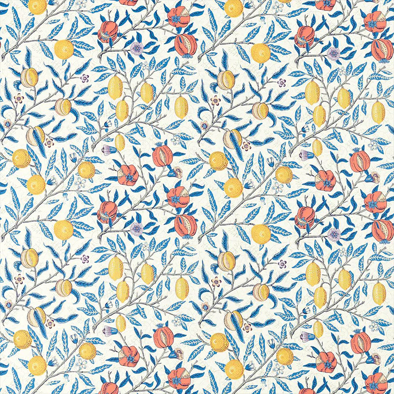 TESSUTO "FRUIT PARADISE BLUE" - Morris & Co. - Sanderson
