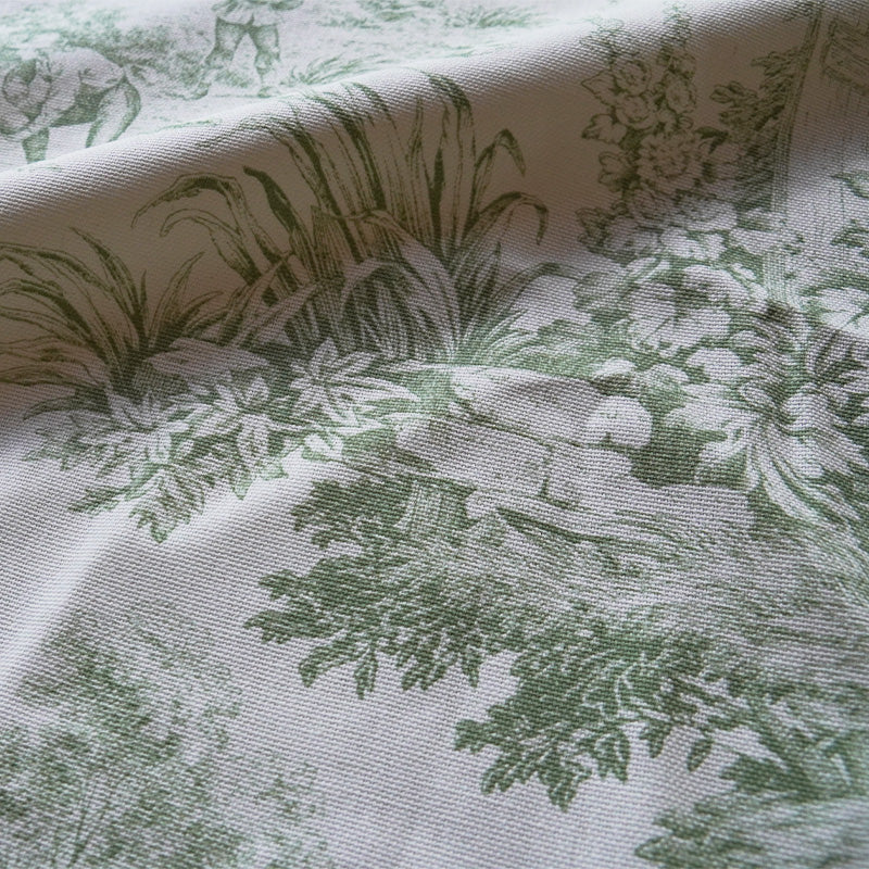 Tessuto in Cotone – Toile de Jouy – Verde – al metro - Image 5